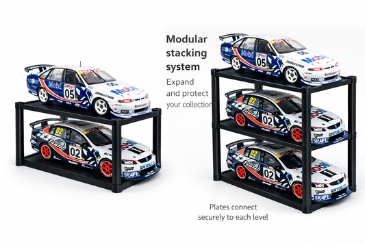 2-Pack 1:18 STACKABLE Model Car Collectable Stacker Stand Modular System